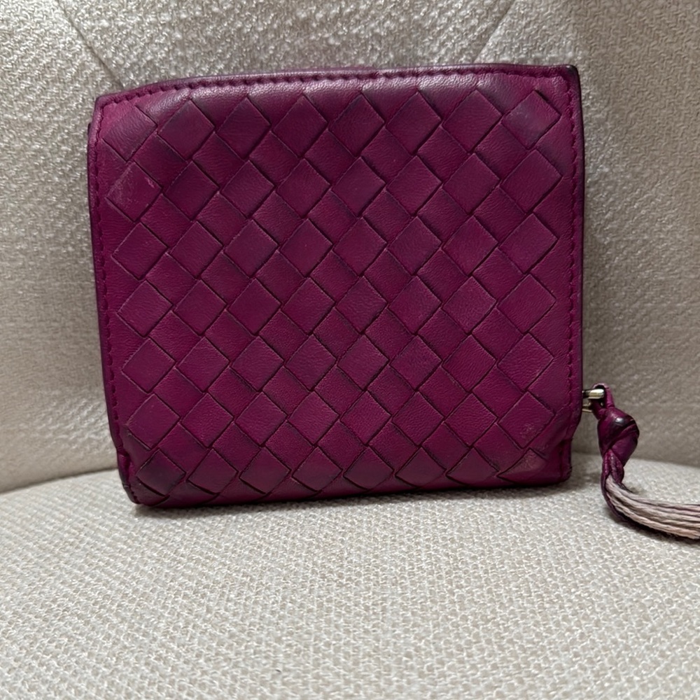 *RARE* Purple Bottega Vaneta Leather Wallet - Picture 2 of 10